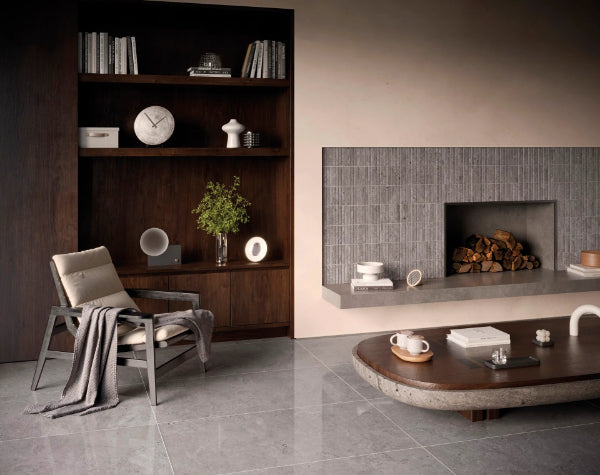 Living Room | Norian Ash Porcelain Tile