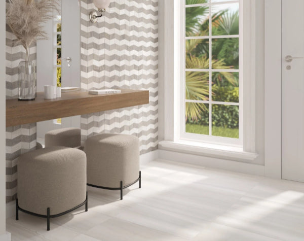 Living Room | Sandwaves Marshmallow Porcelain Tile