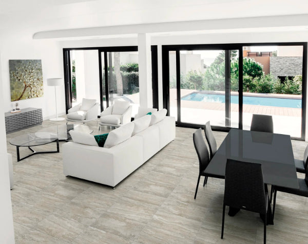 Living Room | Tivoli Natural Porcelain Tile