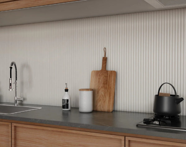 Kitchen | White Zigzag Porcelain Tile