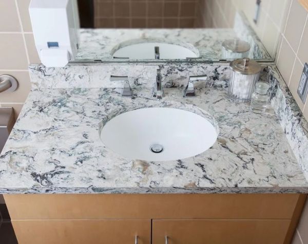 Bathroom | Praa Sands Cambria-Quartz Slab