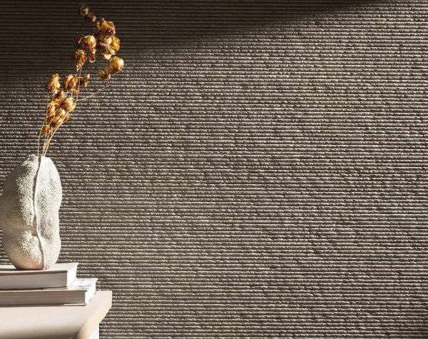 Living Room | Aeterna Taupe Cesellato Porcelain Tile