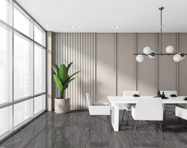 Dining Room | Tivoli Charcoal Porcelain Tile