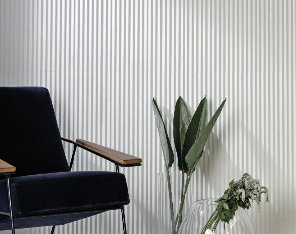 Living Room | White Zigzag Porcelain Tile