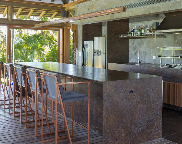 Kitchen | Oak Bamboo Quartzite Slab