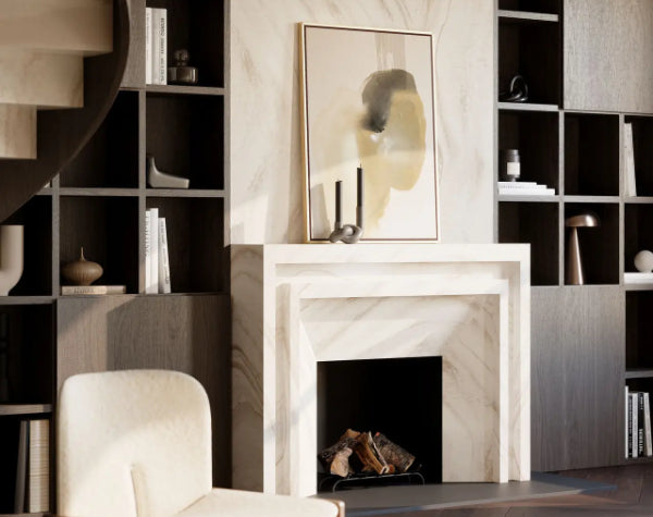 Living Room | Everleigh Warm Cambria-Quartz Slab