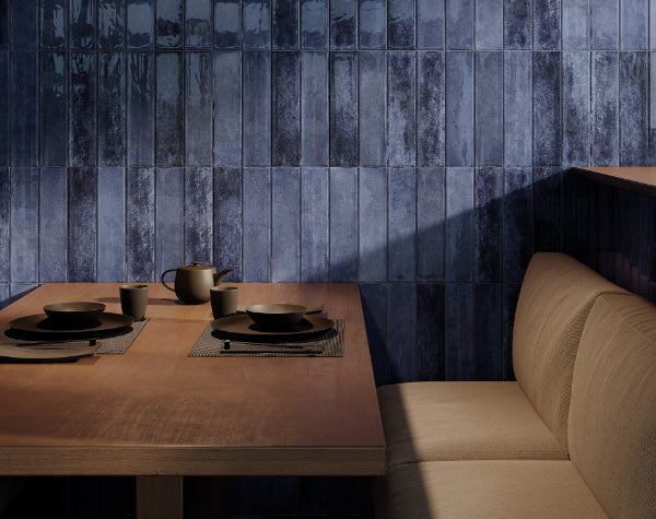 Dining Room | Watercolor Denim Porcelain Tile