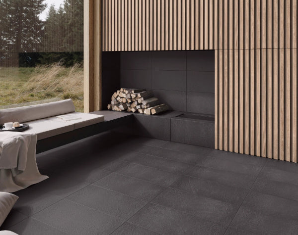 Fireplace | Architech Oak Slat Natural Porcelain Tile