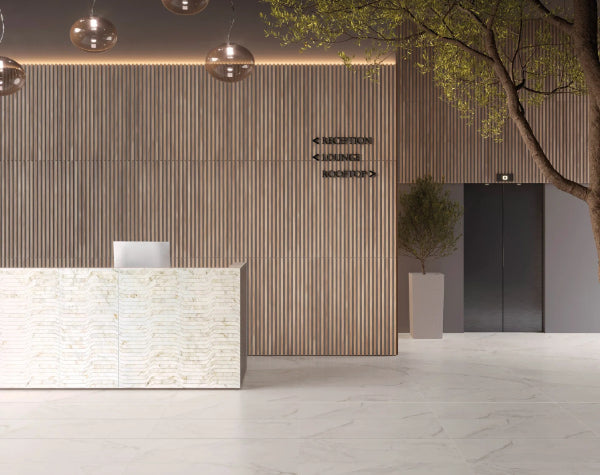 Front Desk | Architech Oak Slat Natural Porcelain Tile