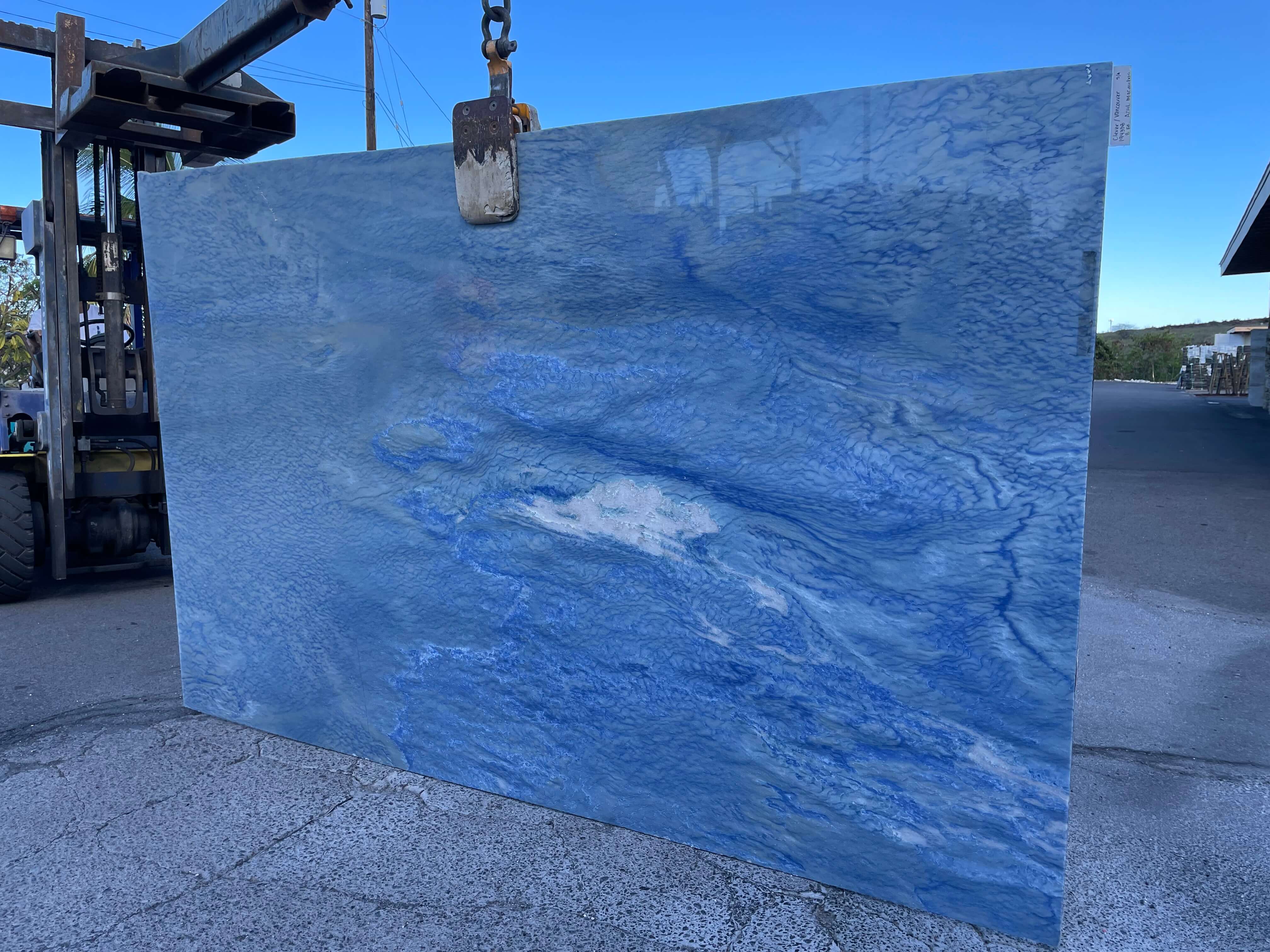 Azul Macaubas Quartzite Slab Hawaii Stone Imports 