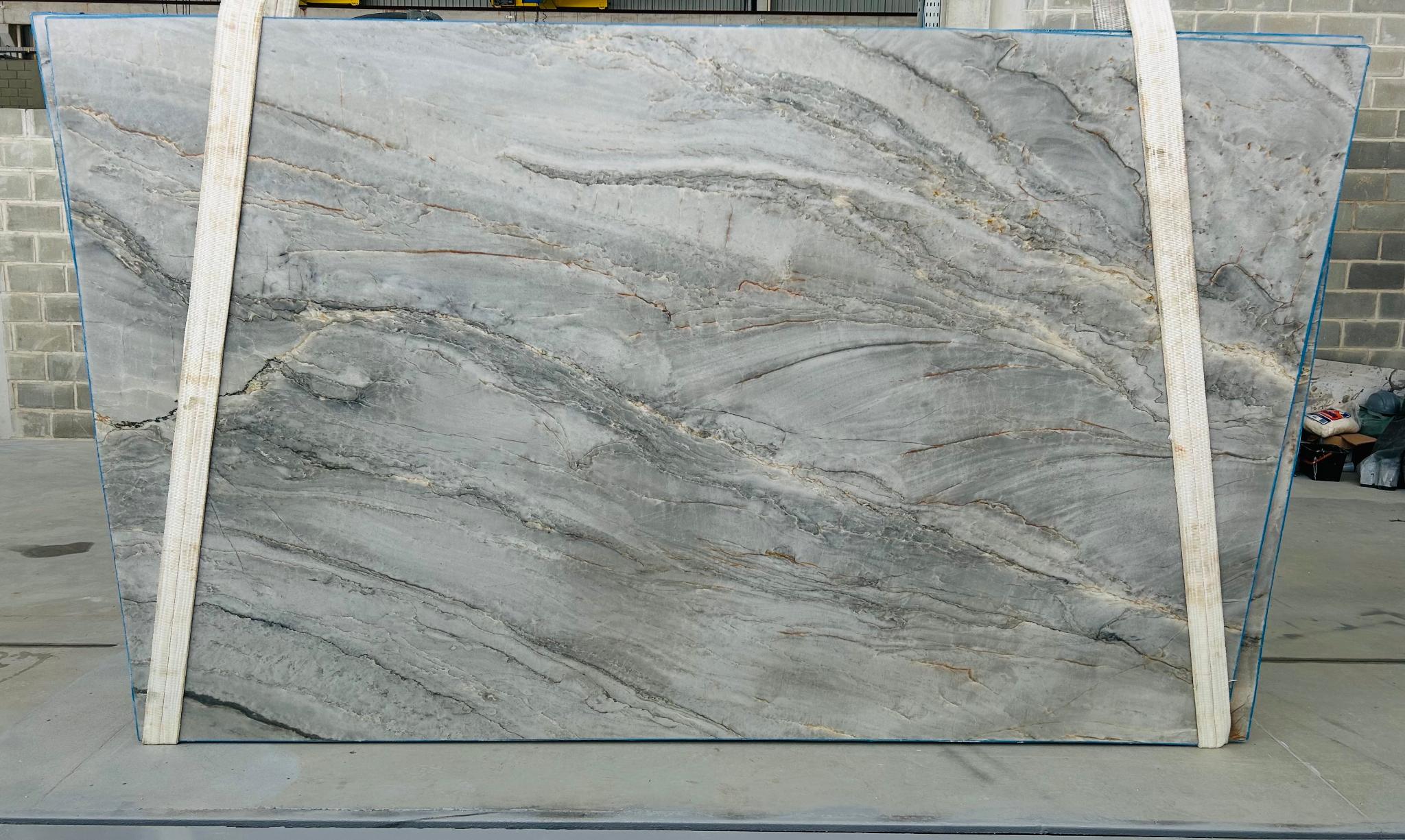 Platinus Silver Quartzite Slab Hawaii Stone Imports