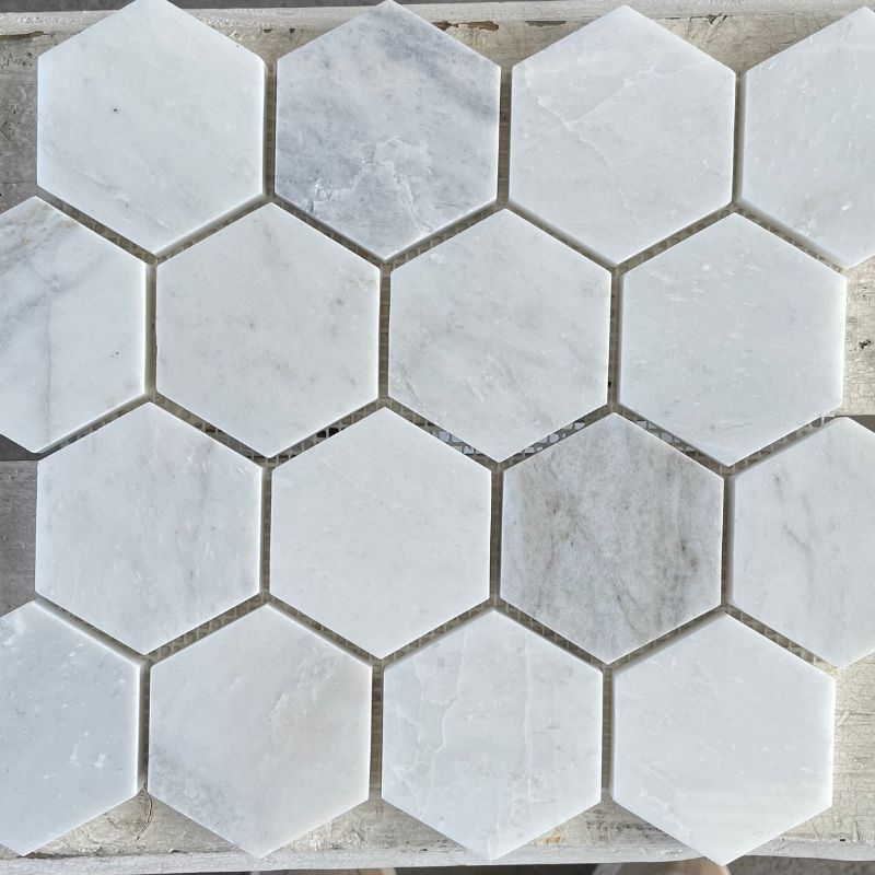 Carls White Marble Mosaic Hawaii Stone Imports