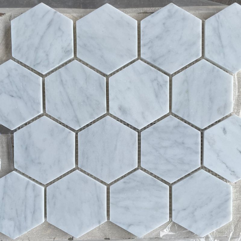 Carrara White Marble Mosaic Hawaii Stone Imports