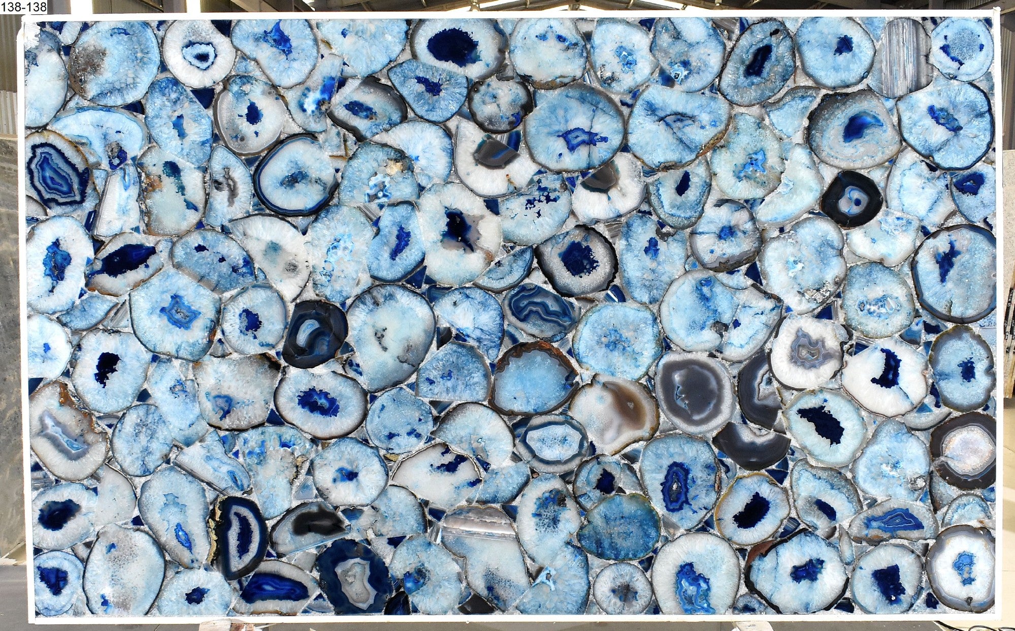 Bonita Blue Semi-Precious Agate Slab Hawaii Stone Imports