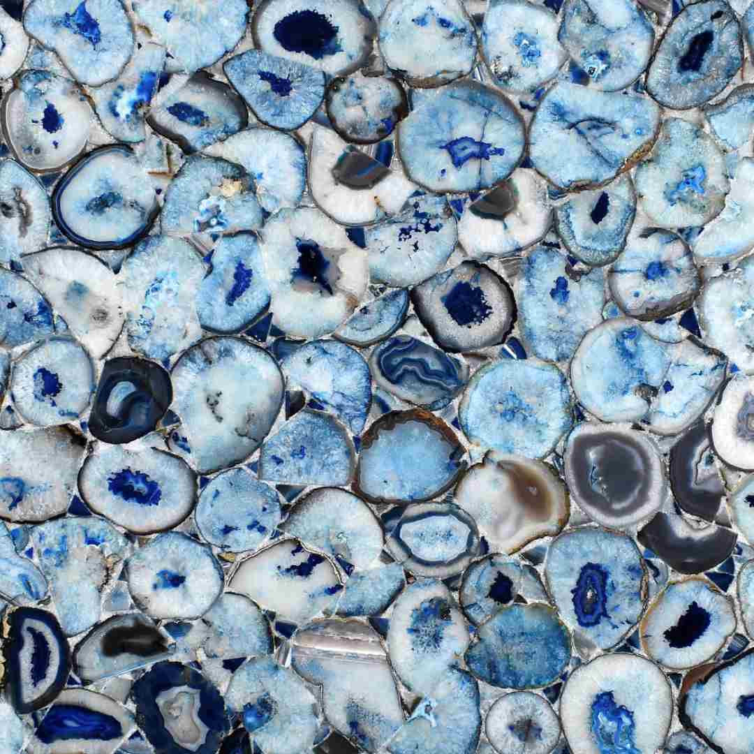 Bonita Blue Semi-Precious Agate Slab Hawaii Stone Imports