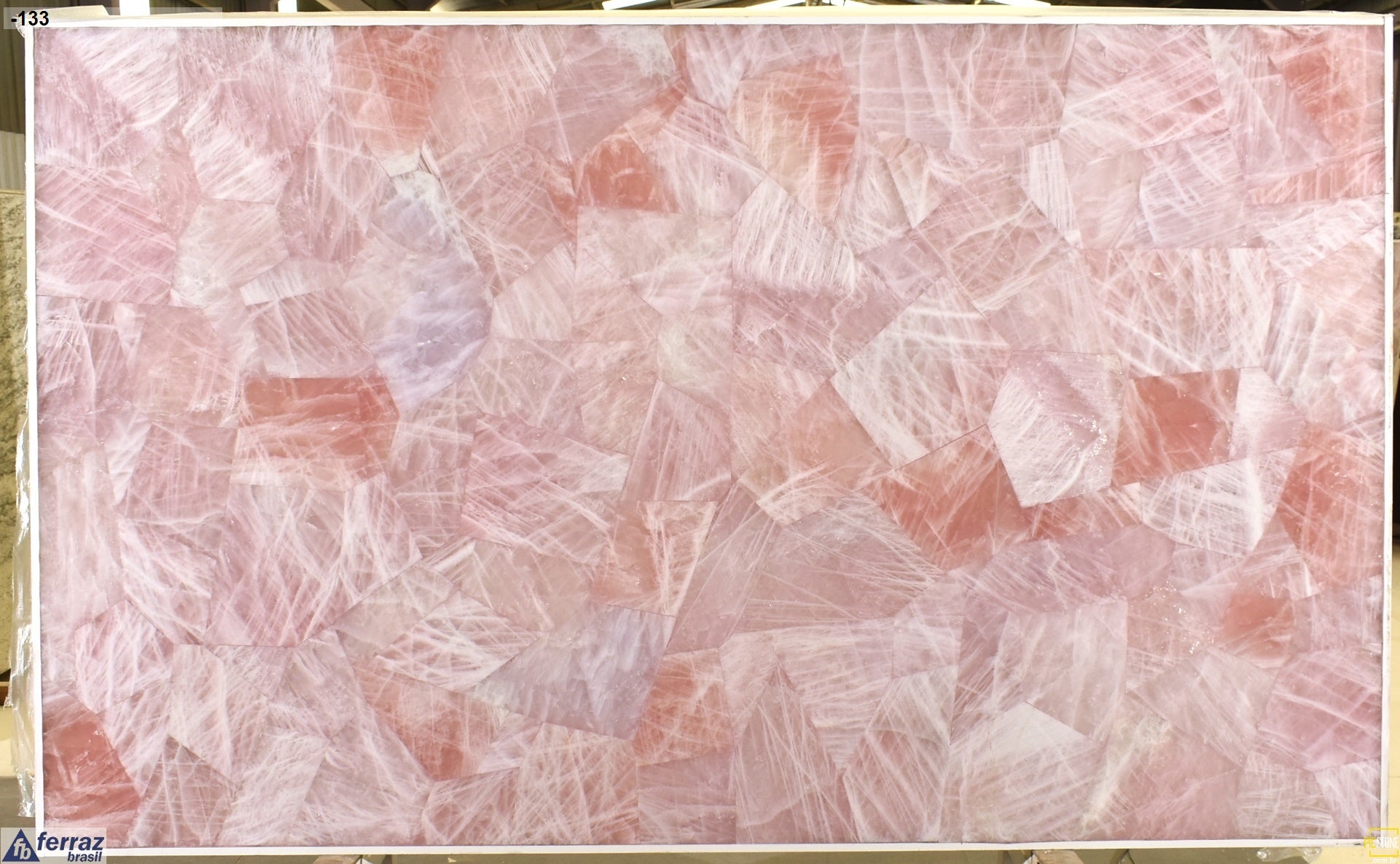 Rose Crystal Quartz Slab Hawaii Stone Imports