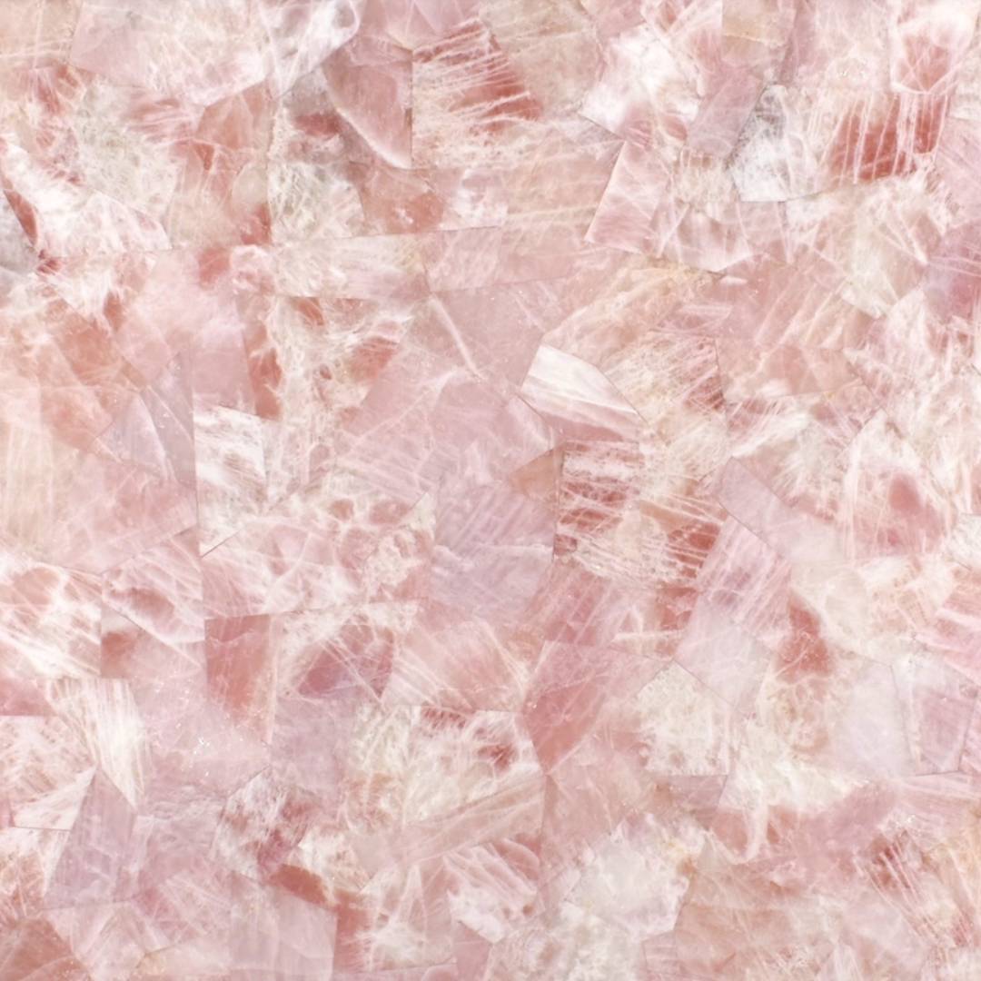 Rose Crystal Quartz Slab Hawaii Stone Imports