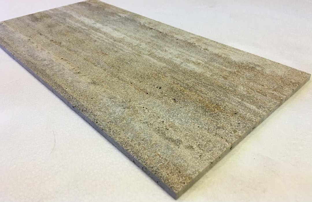 VOLCANO Travertine Bush-Hammered Brushed-Unfilled Tile