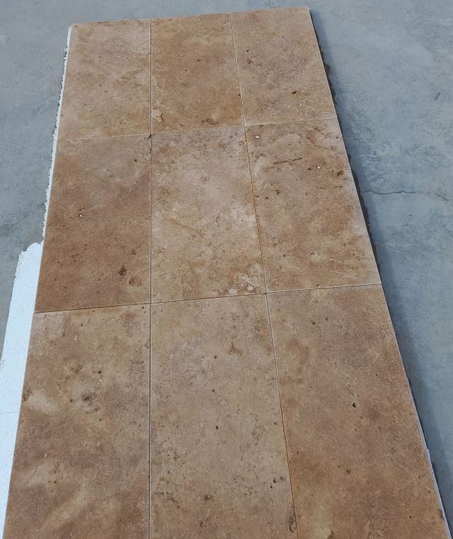 LIGHT WALNUT Honed-Filled Tile