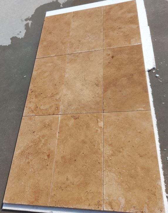 LIGHT WALNUT Honed-Filled Tile