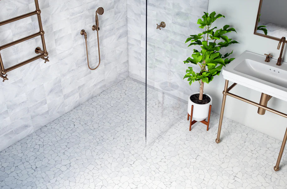 WHITE MARBLE, RANDOM TILE