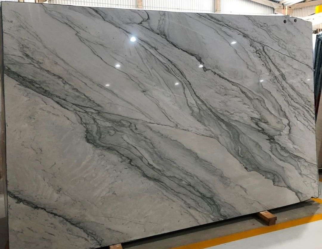 Infinity White Quartzite Slab Hawaii Stone Imports